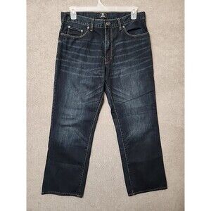 Gap 1969 Loose Fit Jeans Mens 33X30 Blue Dark Wash Straight Leg 100% Cotton